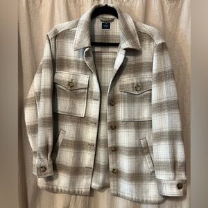 Denver Hayes Neutral Plaid Shacket